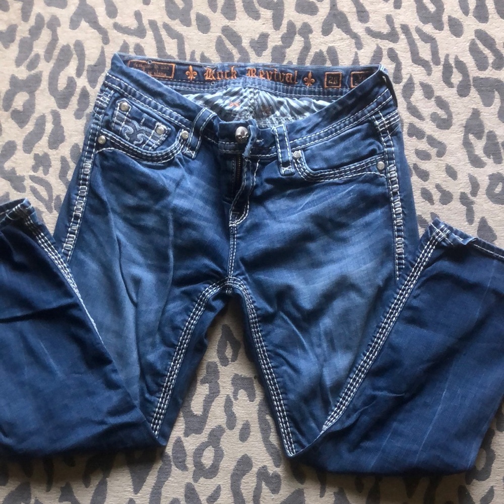 Womens Rock Revival Vivian Easy Capris jeans size 28